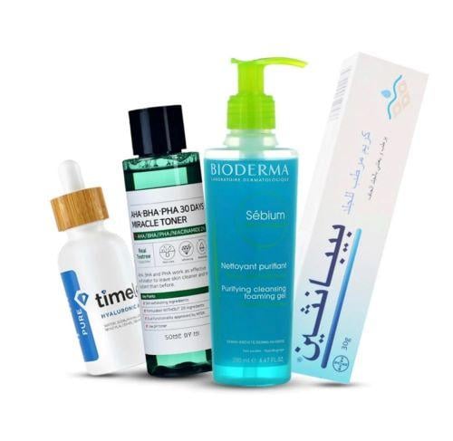 مجموعة روتين الترطيب والعناية اليومية بالوجه - 4قط...