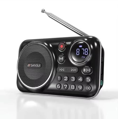 راديو FM صغير محمول بلوتوث 5.0 مكبر صوت لكبار السن...