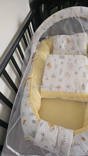 طقم سله( سله /مخدة راس /لحاف /ناموسيه وتعليقه العا...