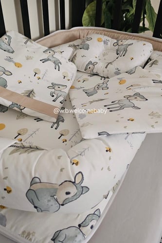 سرير متنقل/مخدة راس /حقيبه صغيره/لحاف