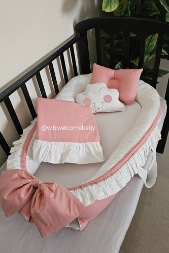 طقم سله( سله/مخدة راس /مخدة الغيمه /لحاف)