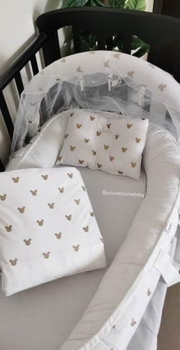 طقم سله (سله/مخده راس /لحاف /ناموسيه وتعليقه العاب...