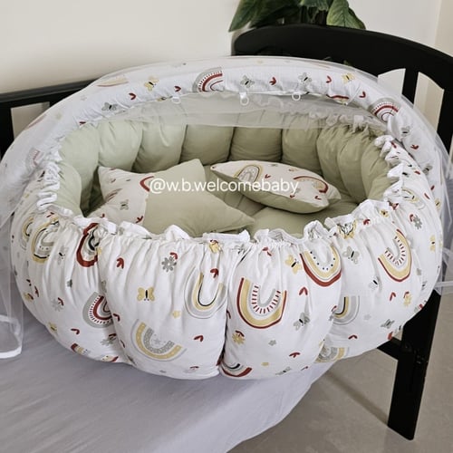 سله دائريه/مخده الغيمه /مخده النجمه /ناموسيه وتعلي...