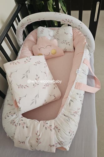 طقم سله( سله/ مخدة راس /مخدة الغيمه / لحاف /ناموسي...