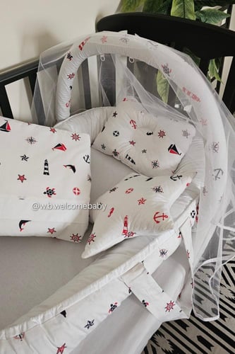 طقم سله( سله /مخدة راس /مخده النجمه /لحاف/ناموسيه...