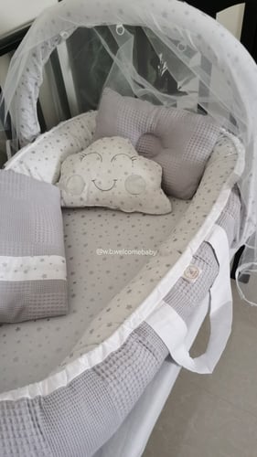 طقم سله(سله /مخده راس /مخده الغيمه /لحاف /ناموسيه...