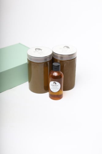 2حنا + زيت الانبات