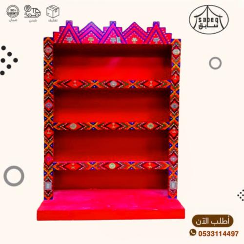 دولاب عزبة تراثي احمر 150/100سم