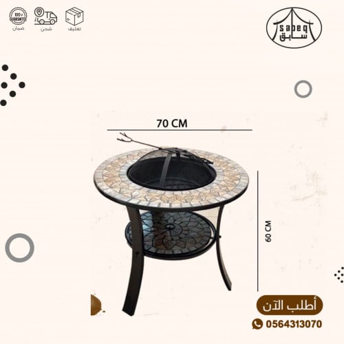 وجار تدفئة مدور مع غطا