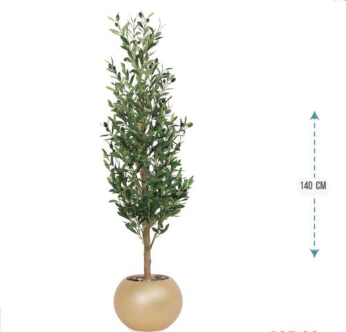زيتون صناعي الطول 140 سم ذهبي
