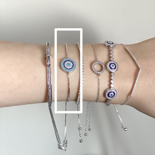 اسوارة أنيقة من الفضة الاسترليني عيار 925 مزينة با...