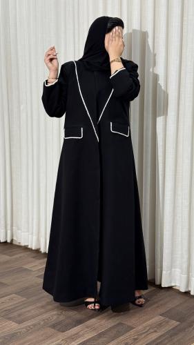 Black blazer abaya lined