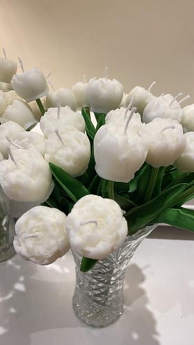 ورد الجوري الميني بساق صناعية