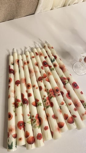 شمعة عامود بطباعة