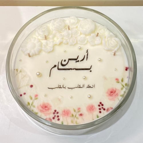 شمعة زجاجية حجم صغير