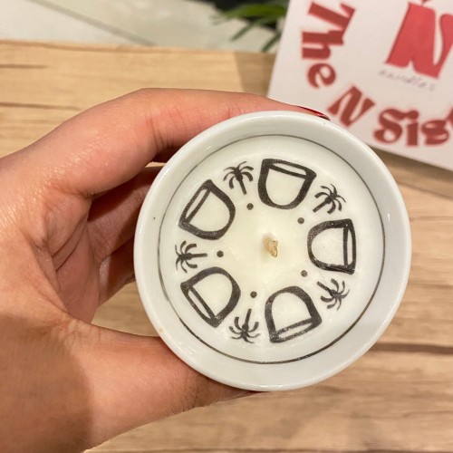 شمعة الفنجال التراثية بطباعة