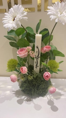 شمعة العامود -مربع-