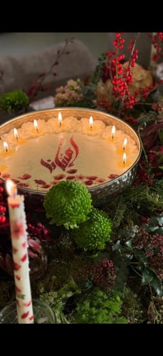 شمعة عامود بطباعة