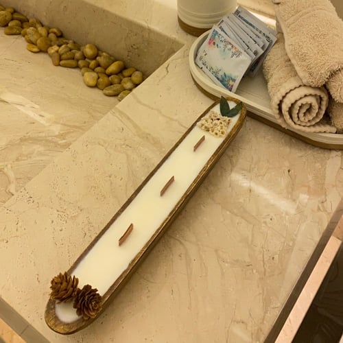 شمعة قالب خشبي طويل