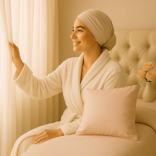 بكج 2 غطاء وسادة من الحرير الطبيعي + 2 توربان حرير...