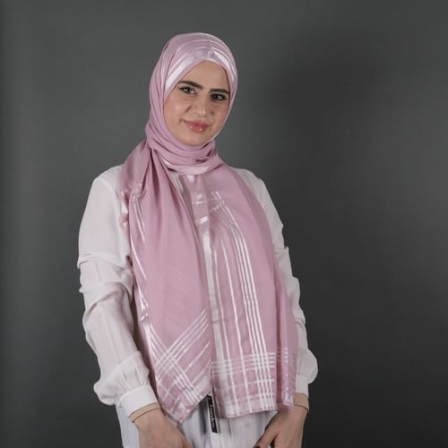 طرحة شيفون بوردن تركي مخطط