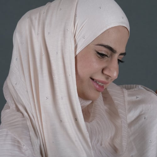 طرجة جوري نص قطن بستراس بنص بليسيه