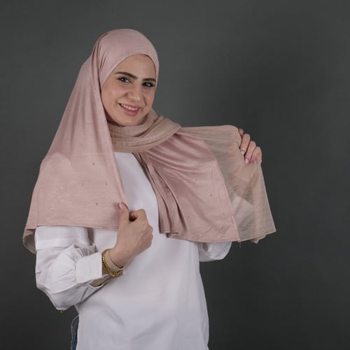 طرجة جوري نص قطن بستراس بنص بليسيه