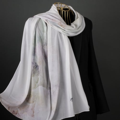 طرحة نيل شال شيفون منقوش