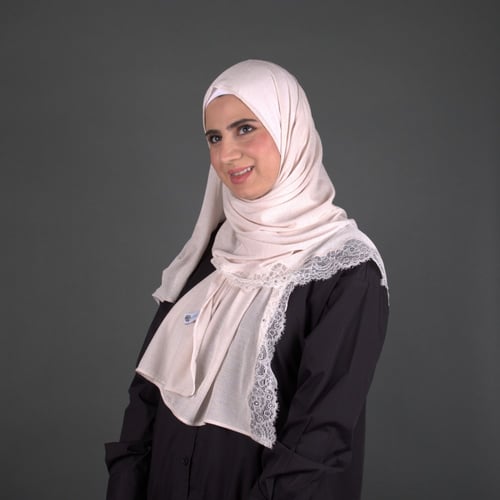 طرحة جوري شاش ودانتيل