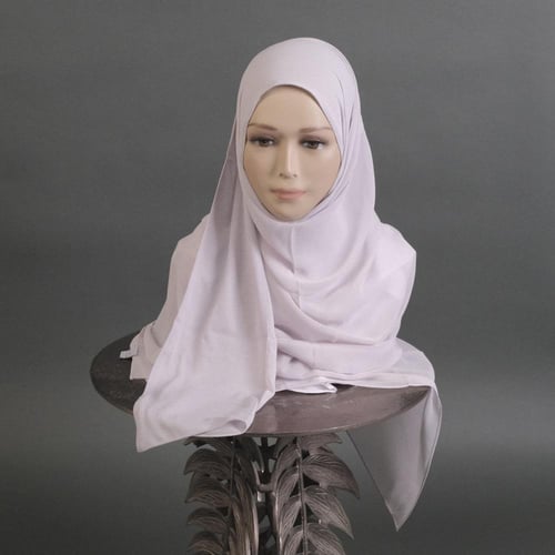 طرحة جوري شيفون مبطنة