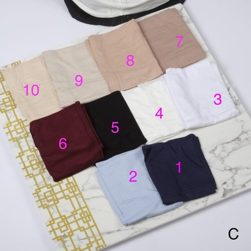 حجاب قطعتين قطن سادة