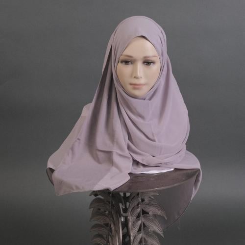 طرحة جوري شيفون مبطنة