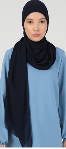 حجاب جاهز شيفون مع بونيه تغطي الرقبة