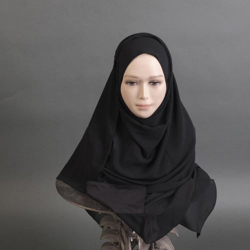 طرحة جوري شيفون مبطنة