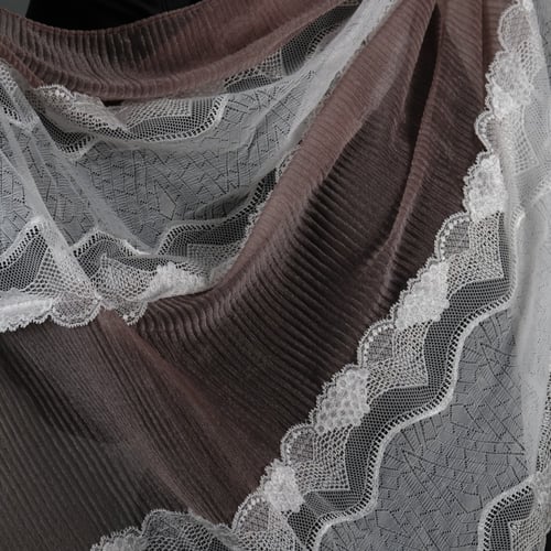 طرحة كشمير بشرحات دانتيل