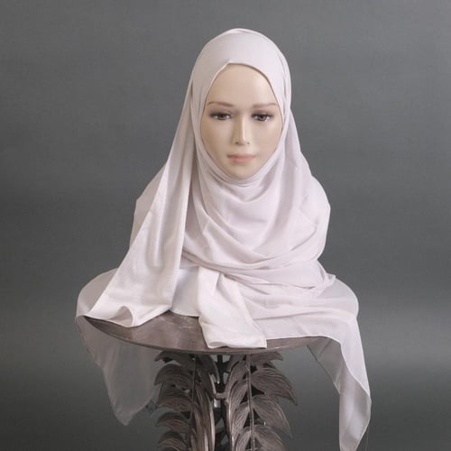 طرحة جوري شيفون مبطنة