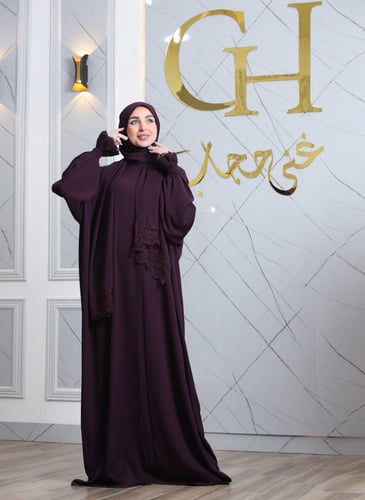 شرشف صلاة غنى حجاب محير سادة بدانتيل