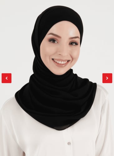 حجاب جاهز شيفون مع قطن