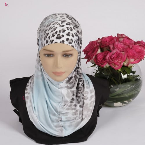 حجاب قطعتين زبدة منقوش