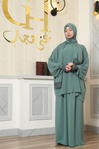 شرشف صلاة غنى حجاب قطعتين فرسان