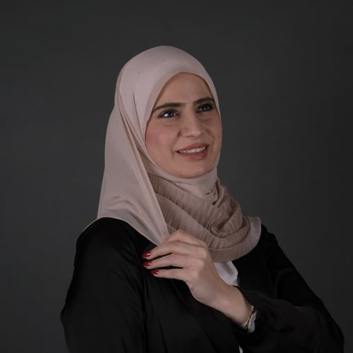 طرحة جوري نص شيفون بستراس و نص مكسر