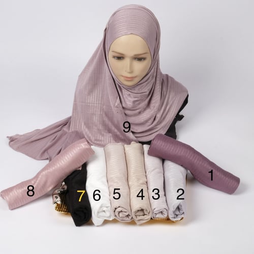 حجاب جاهز كويتي مخطط