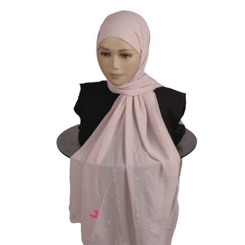 حجاب جاهز شيفون مع بونيه قطن