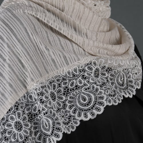 طرحة جوري ليكرا بدانتيل