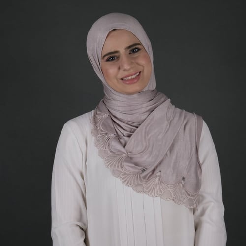 طرحة قطن كويتي بطرف دانتيل