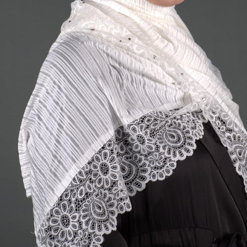 طرحة جوري ليكرا بدانتيل