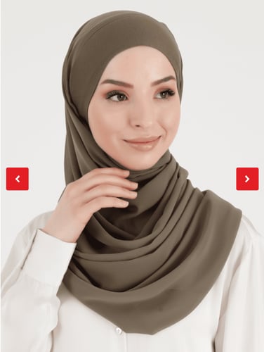 حجاب جاهز شيفون مع قطن