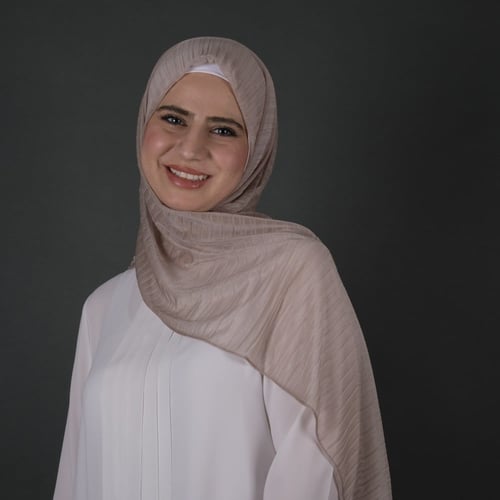 طرحة جوري شيفون بليسيه