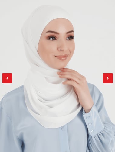 حجاب جاهز شيفون مع قطن