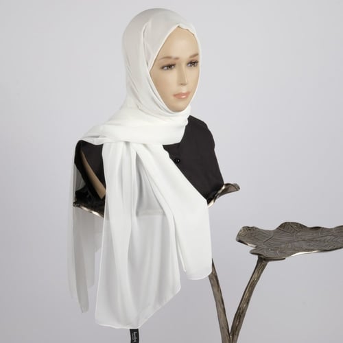 طرحة شهري شال شيفون سادة